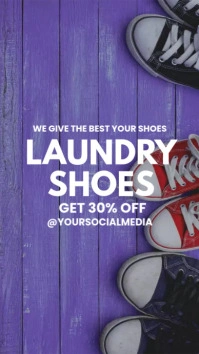 laundry shoes template Instagram 快拍