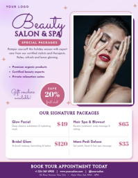 Purple Beauty Salon & Spa Flyer Template
