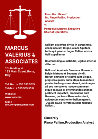 Law And Attorney Letterhead Design Template Postermywall