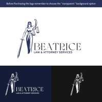 law and attorney services logo template justi