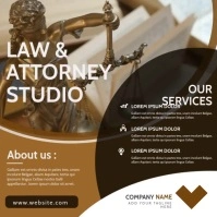 Law and attorney studio instagram post advert template