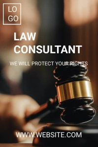 Law Consultant Poster template