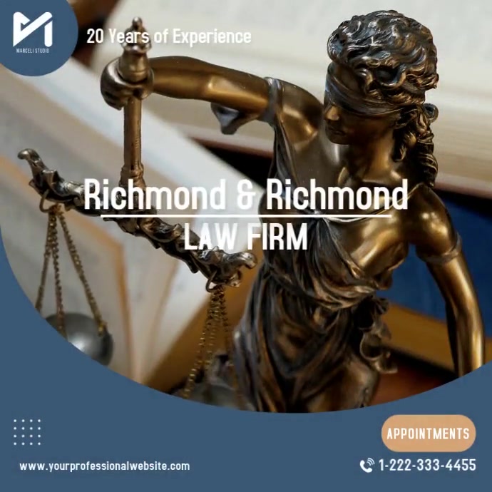 Law Firm Flyer Social Media Template Square (1:1)