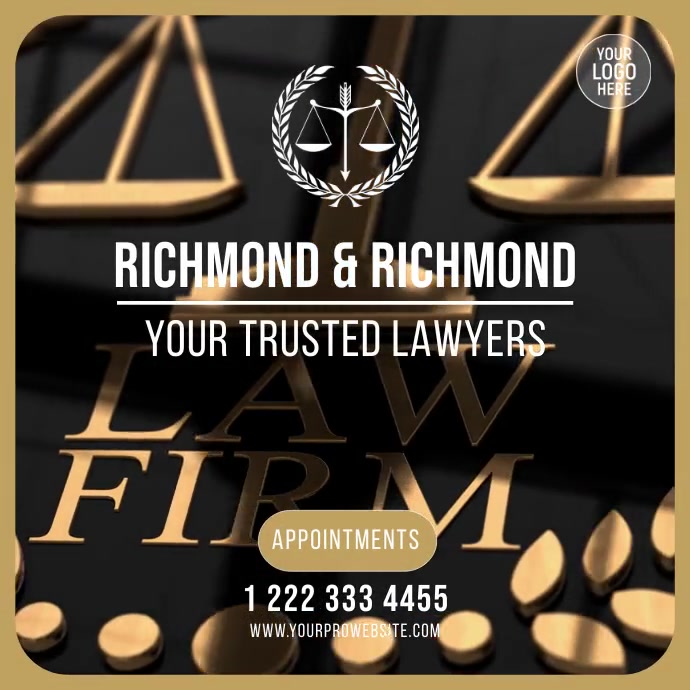 Law Firm 1:1 Video Ad Template Square (1:1)