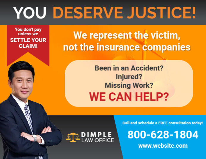 Law Firm Insurance Ads Template | PosterMyWall
