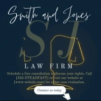 Law firm services ad Quadrat (1:1) template
