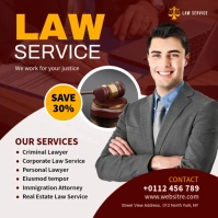 Law Service Banner Ad Instagram Post template
