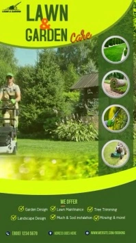 LAWN & GARDEN CARE SERVICES VERTICAL SIZE Digital Display (9:16) template