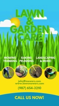 Lawn & Garden Care Mowing animation story template