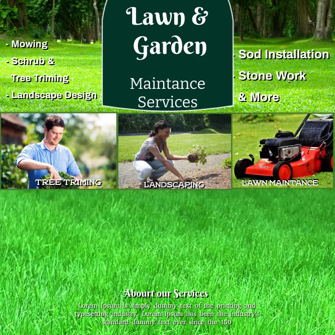 Lawn & Garden Services Template PosterMyWall