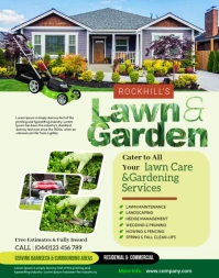 lawn & garden services flyer Poster/Wallboard template