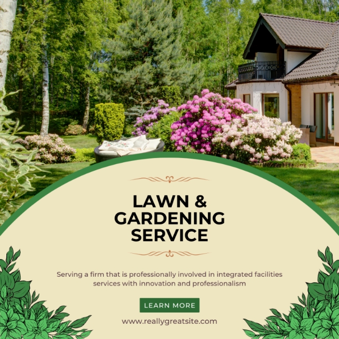 LAWN & GARDENING SERVICE โพสต์บน Instagram template