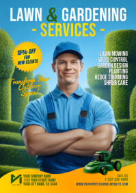 Lawn & Gardening Services Flyer A4 template