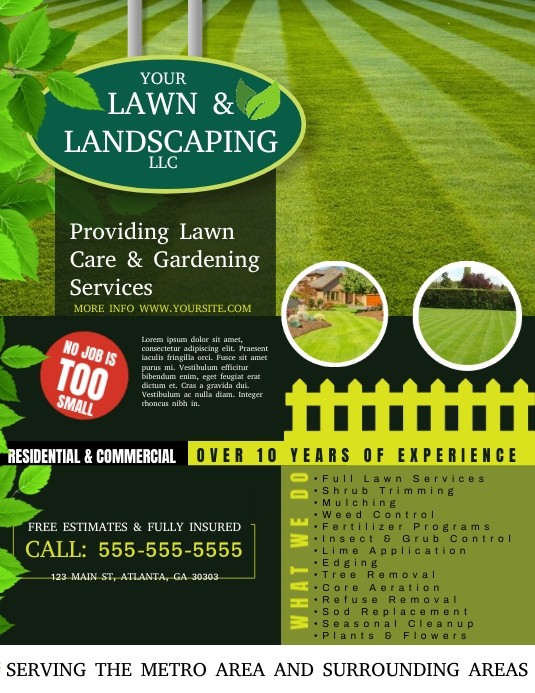 Lawn & Landscaping Flyer template | PosterMyWall