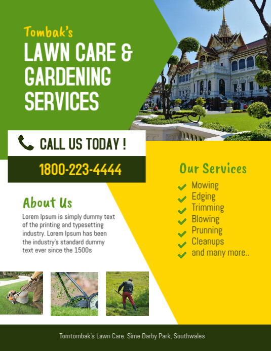 Lawn & landscaping service flyer Template PosterMyWall