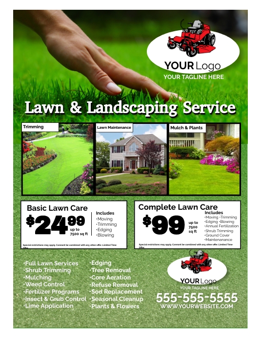 Lawn & Landscaping Service Flyer template PosterMyWall