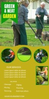 lawn & garden care service template Roll Up Banner 3' × 6'