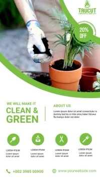 Lawn and garden Digitalanzeige (9:16) template