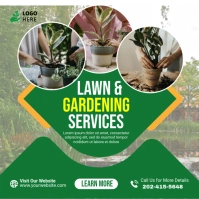 Lawn and Gardening Services Wpis na Instagrama template