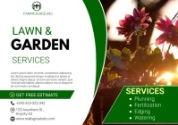 Lawn and gardening services A4 template