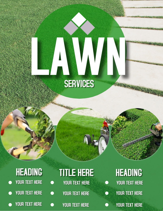 Lawn and landscape FLYER Template PosterMyWall