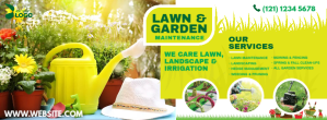 Lawn and Landscaping Facebook Cover Photo template