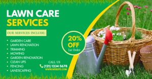 Lawn and Landscaping Рекламное объявление Facebook template