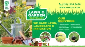 Lawn and Landscaping Publicación de Twitter template