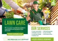 Lawn and Landscaping Services Postcard template