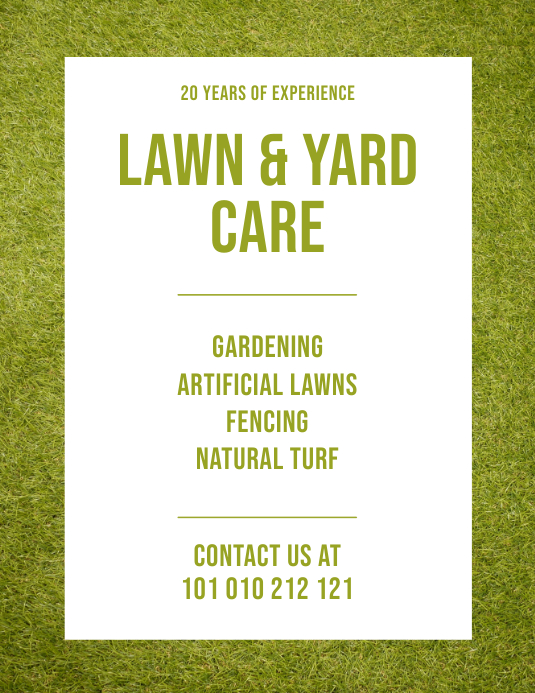 Lawn And Yard Care Service Flyer Template PosterMyWall