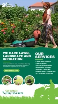 Lawn Care & Gardening Services Ad Template Instagram Story