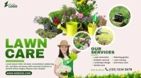 Lawn Care & Gardening Services Twitter Post template