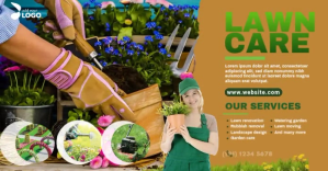 Lawn Care & Gardening Services Image partagée Facebook template