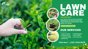 Lawn Care & Gardening Services Pos Twitter template