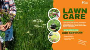 Lawn Care & Gardening Services Twitter Post template