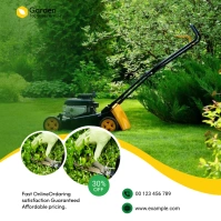 Lawn Care & Gardening Services Flyer Square (1:1) template