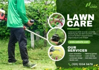 Lawn Care & Gardening Services Postcard template