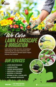 Lawn Care & Gardening Service Tabloid template