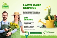 Lawn Care & Gardening Services Banner Баннер 4' × 6' template