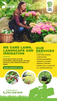 Lawn Care & Gardening Services Digitalanzeige (9:16) template