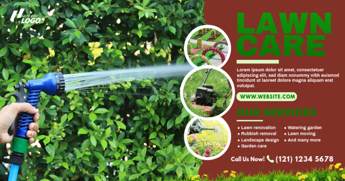 Lawn Care & Gardening Services Facebook Shared Image template