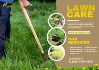 Lawn Care & Gardening Services Postcard template
