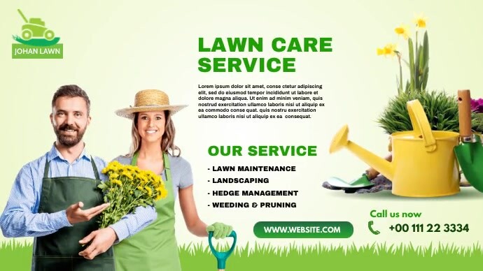 Lawn Care & Gardening Services Wpis na Twittera template