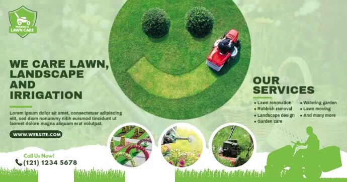 Lawn Care & Gardening Services Facebook Shared Image template