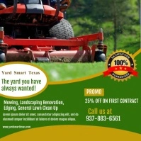 lawn care animation poster template