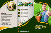 Lawn care brochure design Iphosta template