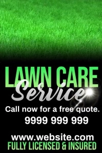 Lawn Care Poster template