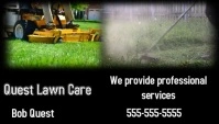 Lawn Care Business Card template