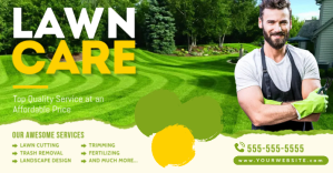 Lawn Care Facebook Ad Reklama na Facebooka template