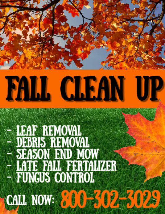 Fall Clean Up Flyer Template